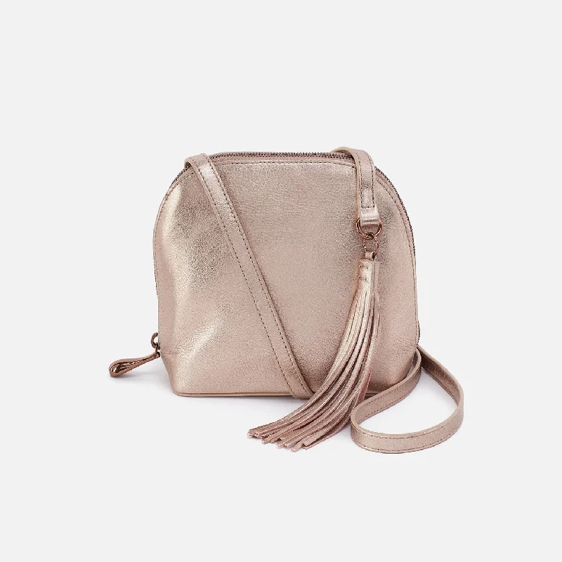 Year-End Sale Nash Crossbody In Metallic Leather - Pink Gold Metallic