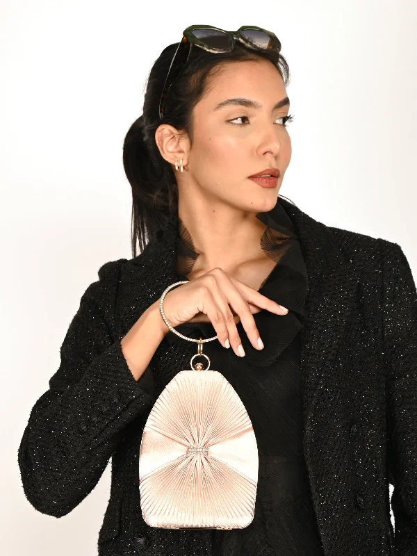 Take Advantage Odette Beige Patterned Clutch For Women