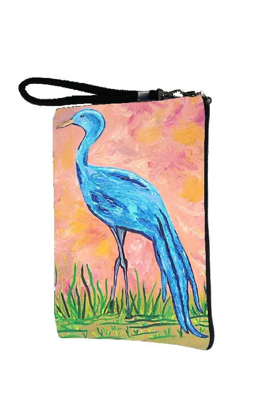 Big Savings Blue Crane Paw Pouch - Paradise Crane