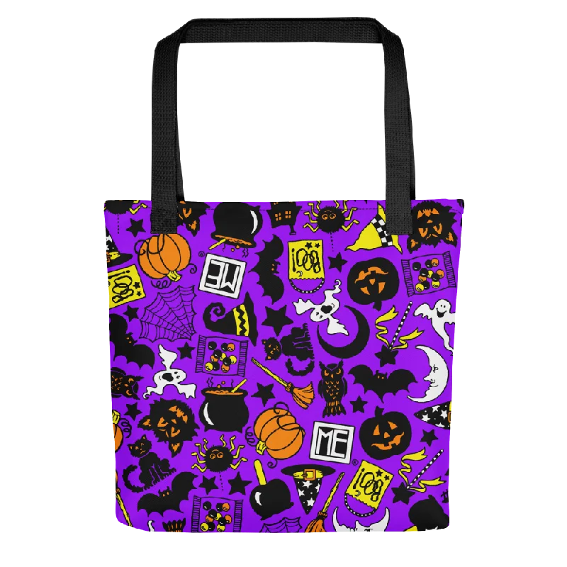 Steals and Deals Purple Halloween Icons Tote Bag