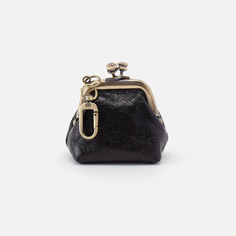 Epic Deals Run Frame Pouch In Polished Leather - Black