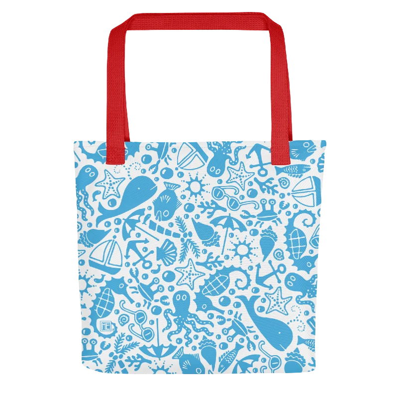 Overstock Sale Sea Creatures Tote Bag