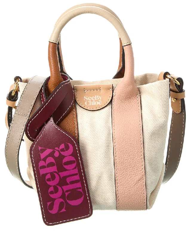 Shop and Save See by Chloé Laetizia Mini Canvas & Leather Tote