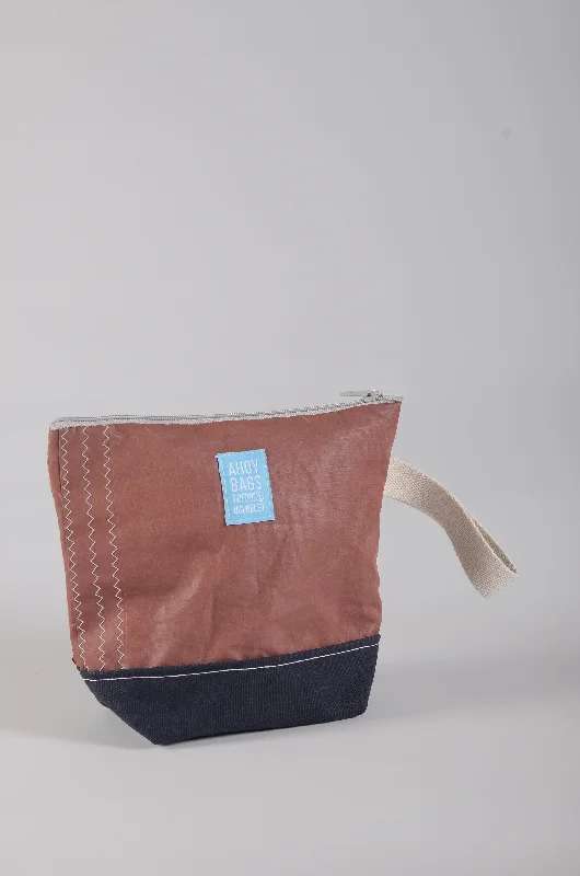 Linen Handle | Grey Zipper | Navy Bottom