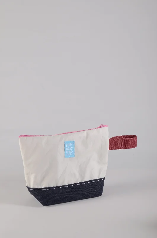 Wine Handle | Pink Zipper | Navy Bottom