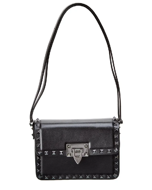 Crazy Savings Valentino Rockstud Leather Shoulder Bag