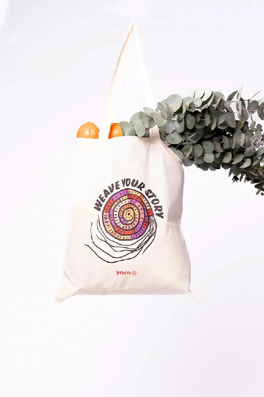 Your Favorite Items, Now At Lower Prices Weave Your Story Long Handle Natural Cotton Tote Bag Your Favorite Items, Now At Lower Prices Weave Your Story Long Handle Natural Cotton Tote Bag