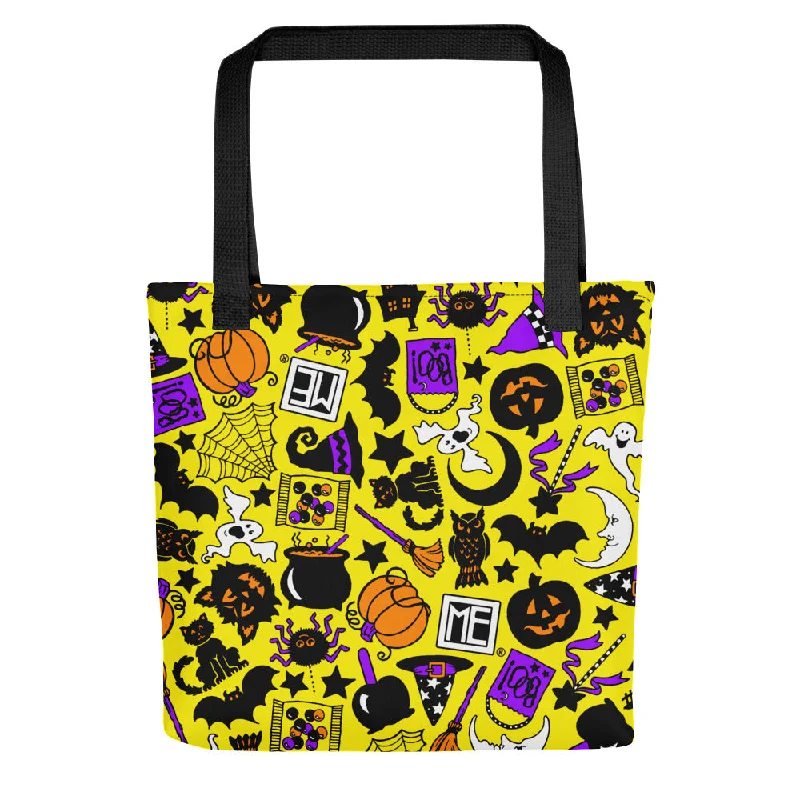 Take Advantage Yellow Halloween Icons Tote Bag