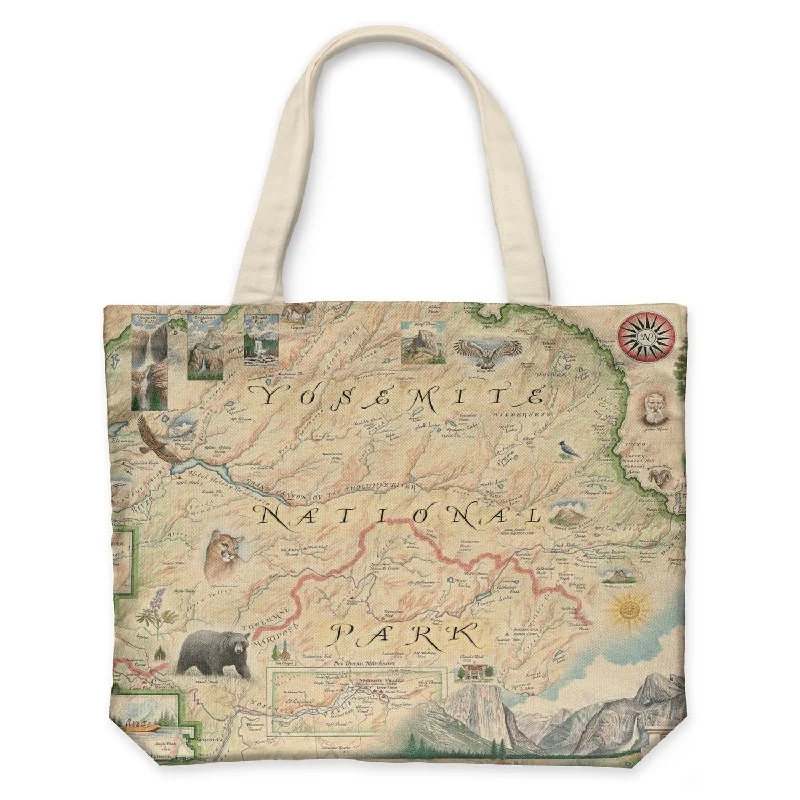 Weekend Offers That Please Yosemite Map Canvas Tote Bag