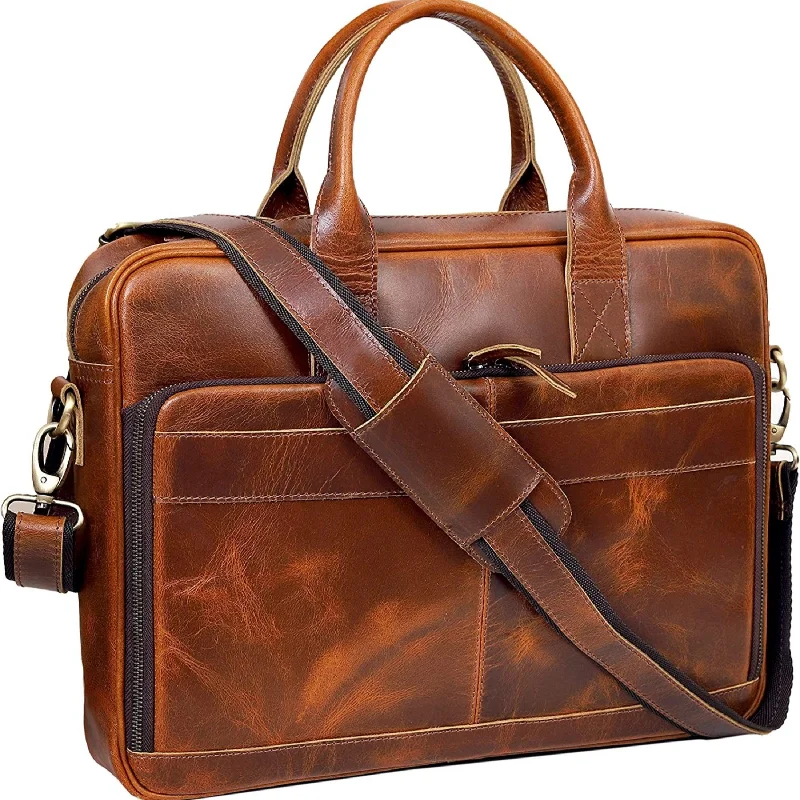 Weekend Bargains Await You 16 Inch Leather briefcases Laptop Messenger Bags for Men and Women Best Office School College Satchel Bag Weekend Bargains Await You 16 Inch Leather briefcases Laptop Messenger Bags for Men and Women Best Office School College Satchel Bag