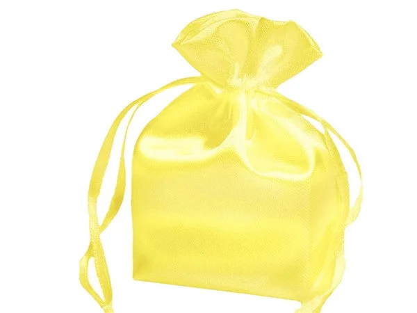 Weekend Savings Sensation 4x6 Yellow Elegant Satin Bags - 12 pcs
