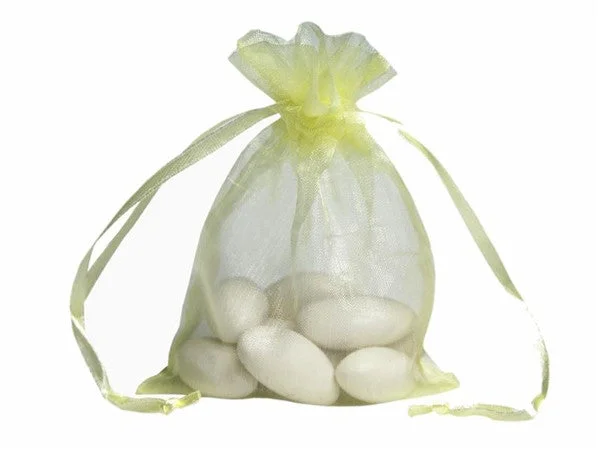 Weekend Bargains to Sizzle 4x6 Yellow Sheer Organza Bags -10 pcs
