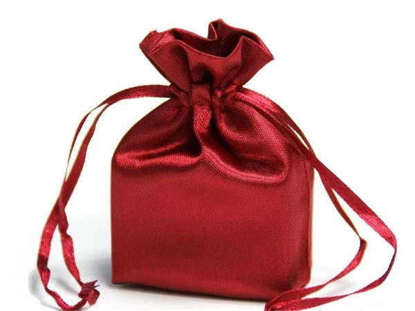 Save More On The Styles You Love 5x7 Burgundy Elegant Satin Bags - 12 pcs