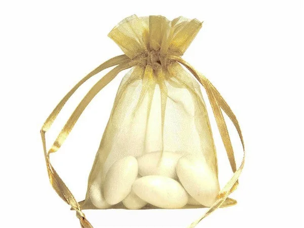 Don't Miss Out On These Must-Have Deals 5x7 Champagne Sheer Organza Bags -10 pcs