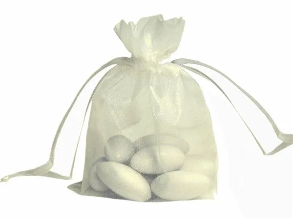 Huge Discounts 5x7 Ivory Sheer Organza Bags -10 pcs