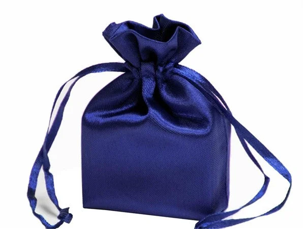 Savings Galore 5x7 Navy Elegant Satin Bags - 12 pcs