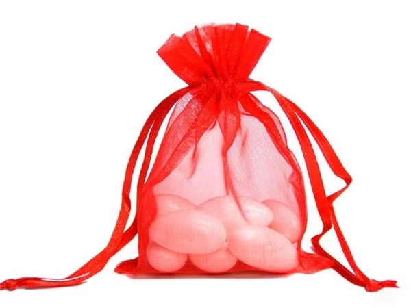 Weekend Special 5x7 Red Sheer Organza Bags -10 pcs