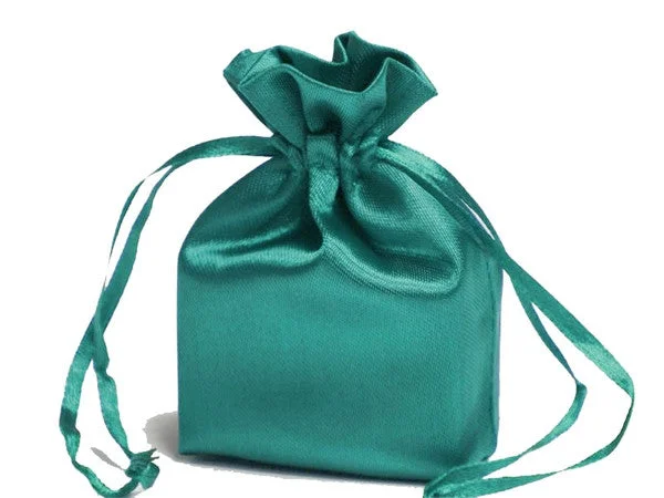 Price Slash 5x7 Turquoise Elegant Satin Bags - 12 pcs