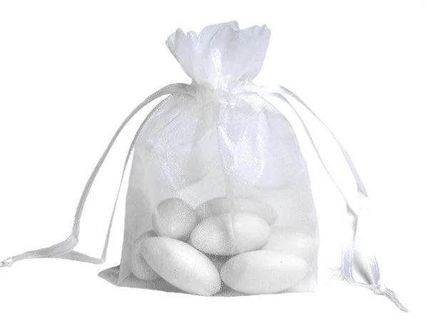 Weekend Flash Sale 5x7 White Sheer Organza Bags -10 pcs