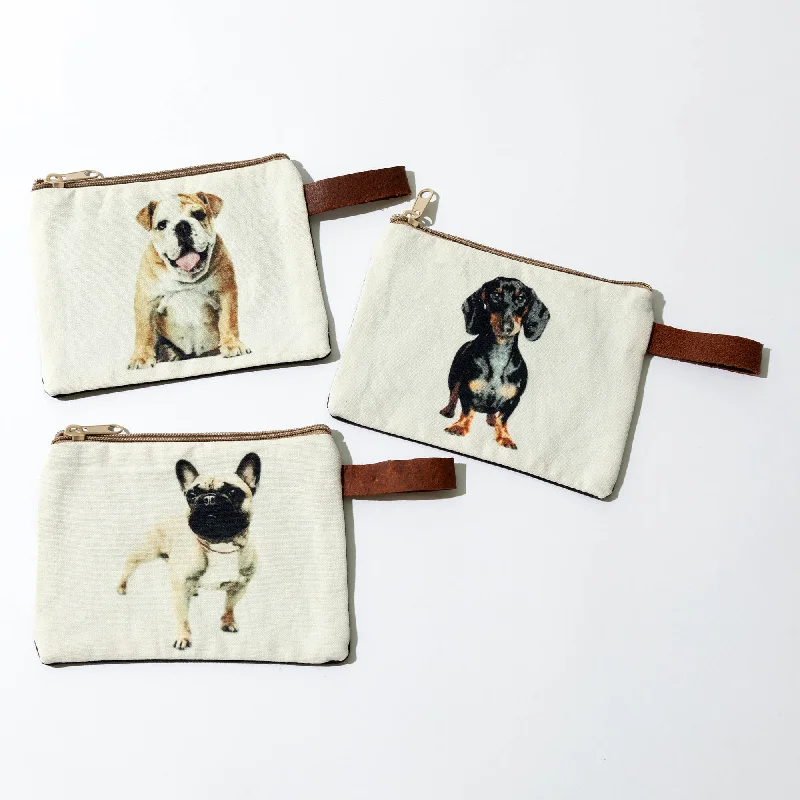 Price Break Canvas Dog Breed Makeup Bag