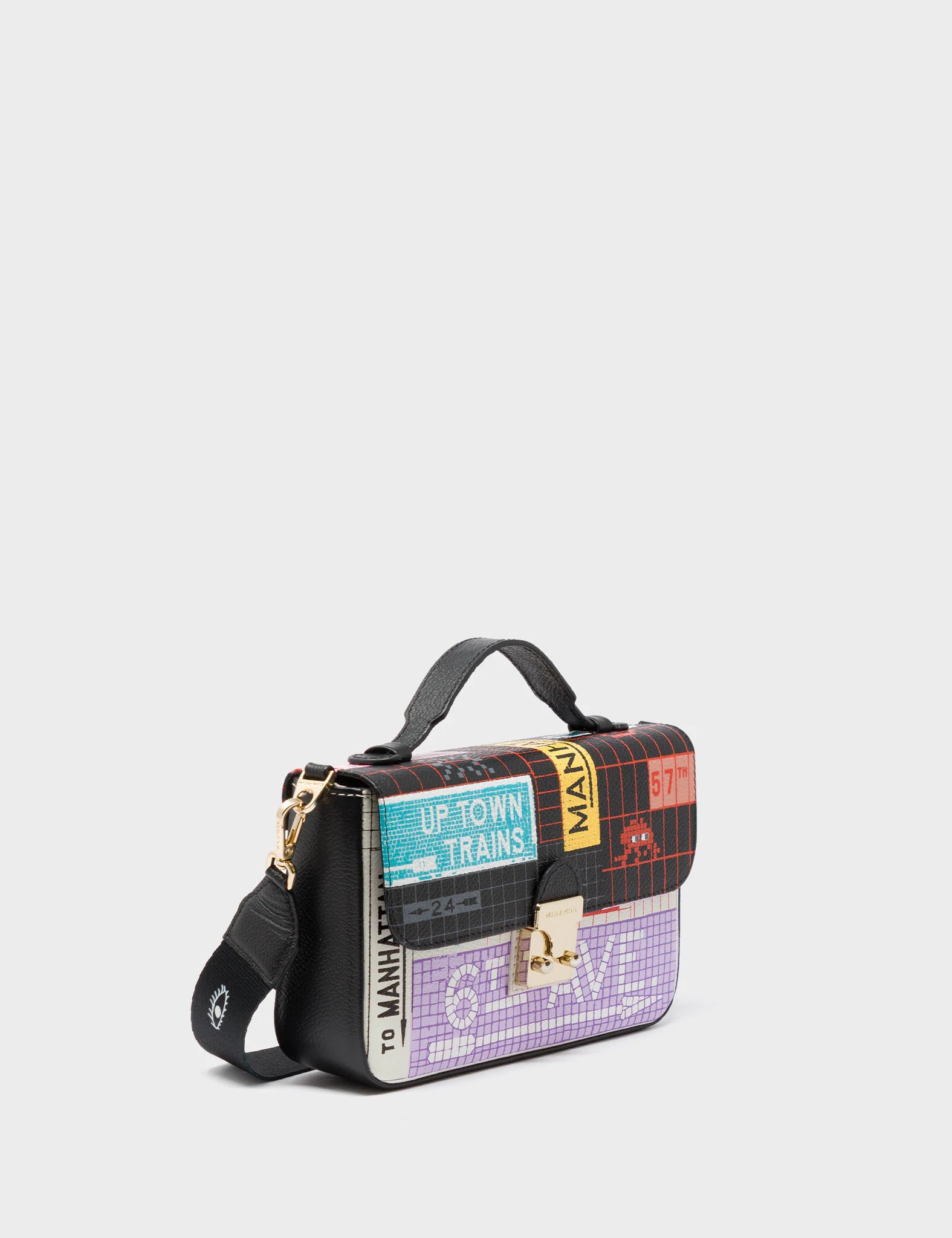 Weekend Deals to Make You Smile Amantis Black And Cream Leather Crossbody Mini Handbag - Subway Stories Design Weekend Deals to Make You Smile Amantis Black And Cream Leather Crossbody Mini Handbag - Subway Stories Design