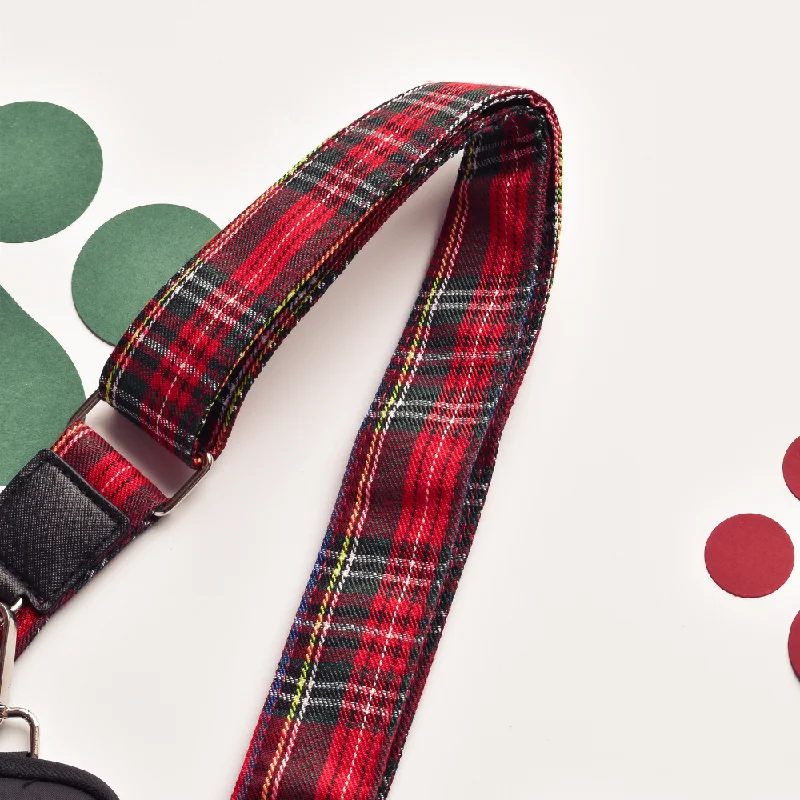 The Best Time To Shop Is Now Bag Strap - Tartan