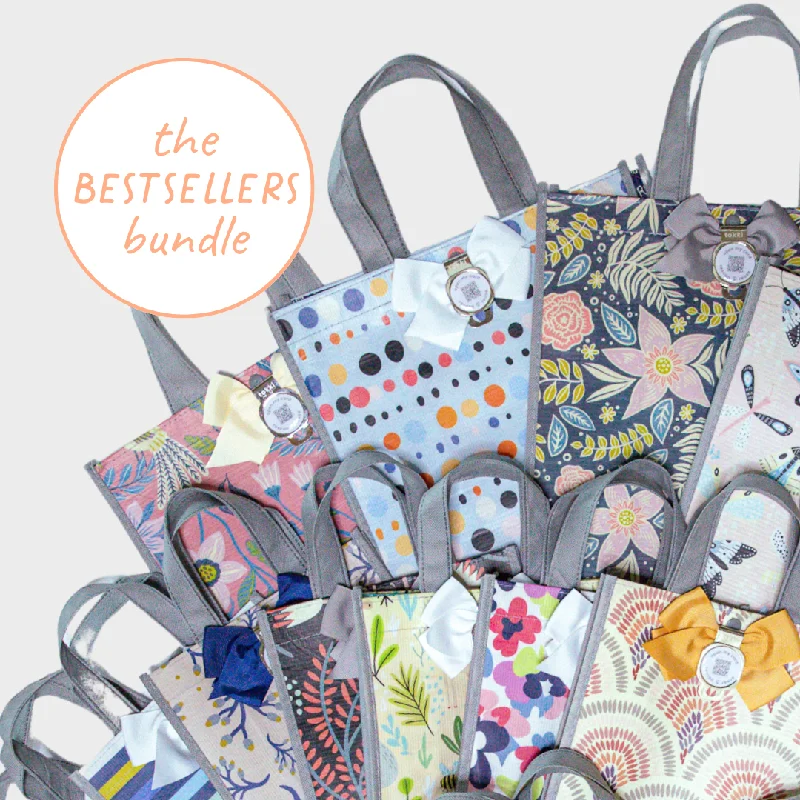 Limited Stock Bestsellers Bundle | Reusable Gift Bag + QR Greeting Card Set | 15 Medium Bags