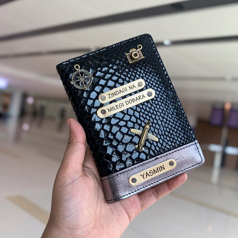 Early Access Black Personalized Passport Cover - Zindagi Na Milegi Dobara