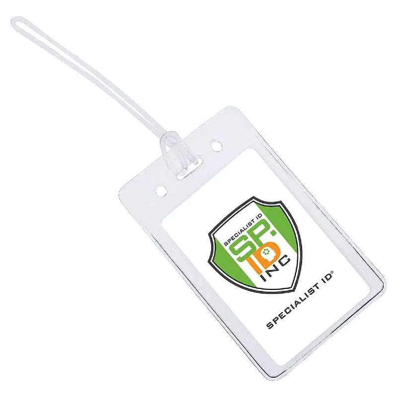 Low Prices Clear Plastic Luggage Identification Tags with Loops Included - Business Card or Photo Insert (Locking Top) Low Prices Clear Plastic Luggage Identification Tags with Loops Included - Business Card or Photo Insert (Locking Top)