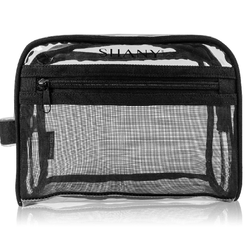 Time-Limited Offer Clear Toiletry and Makeup Bag and Organizer - Black Mesh