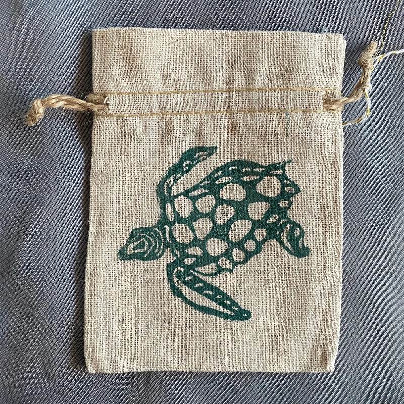 mini bag with teal turtle