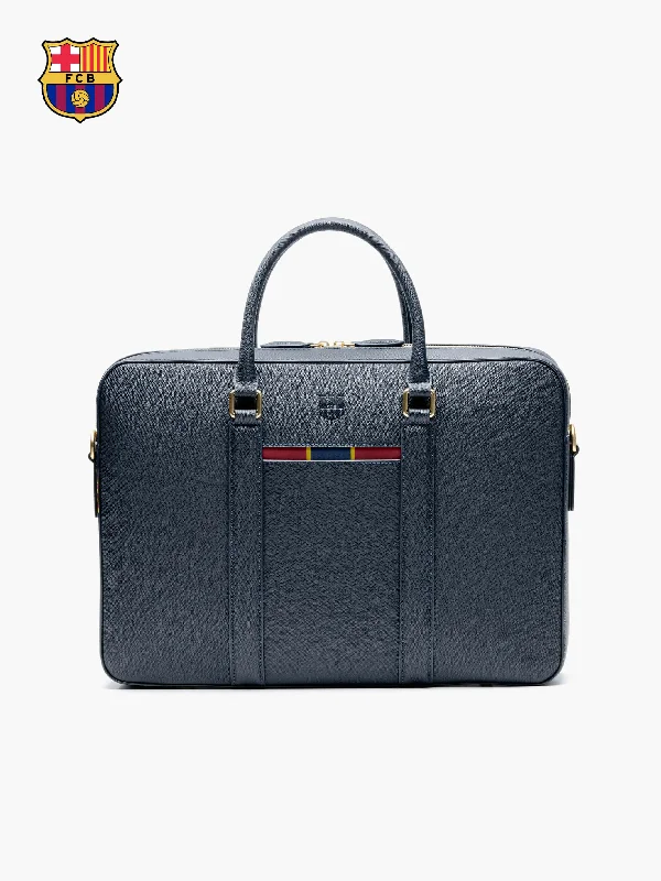 Deep Discounts FC Barcelona Leather Briefcase