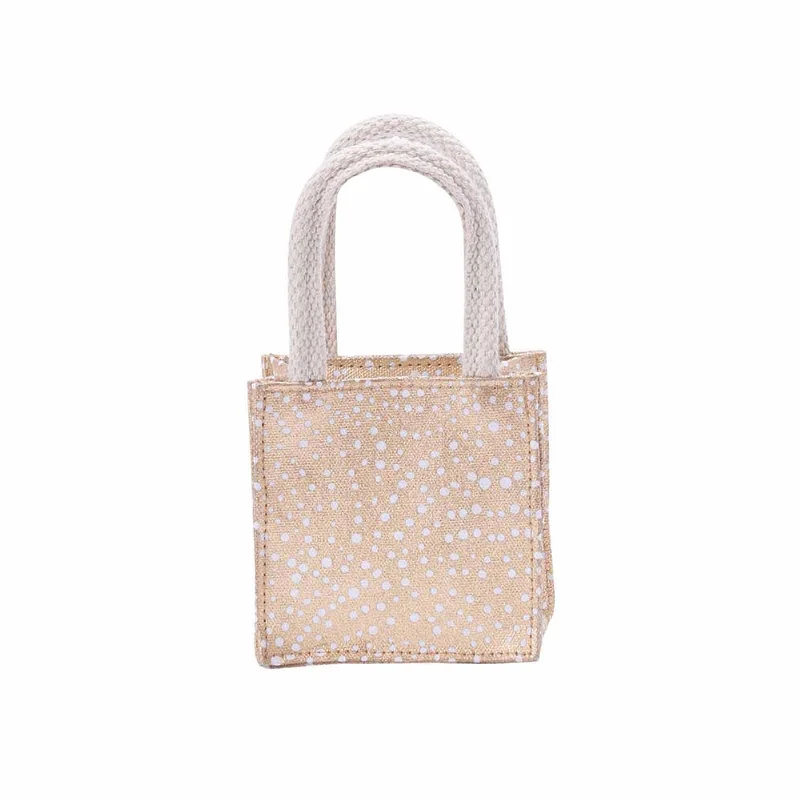 Get More, Spend Less Today Filigree Gold Small Reusable Itsy Bitsy Gift Bag