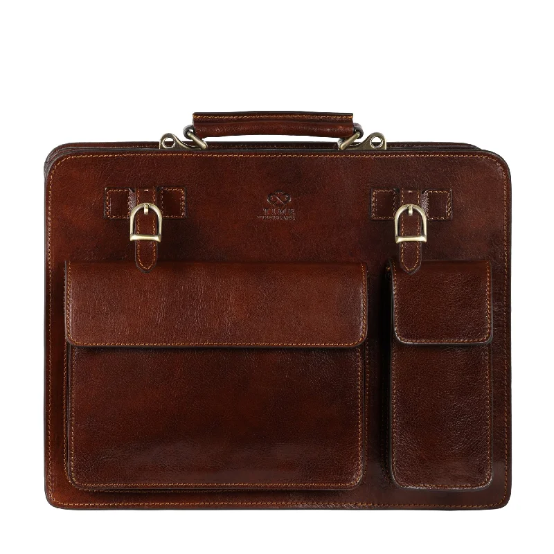 Weekend Deals to Brighten Your Day Leather Satchel Bag Briefcase - The Prophet