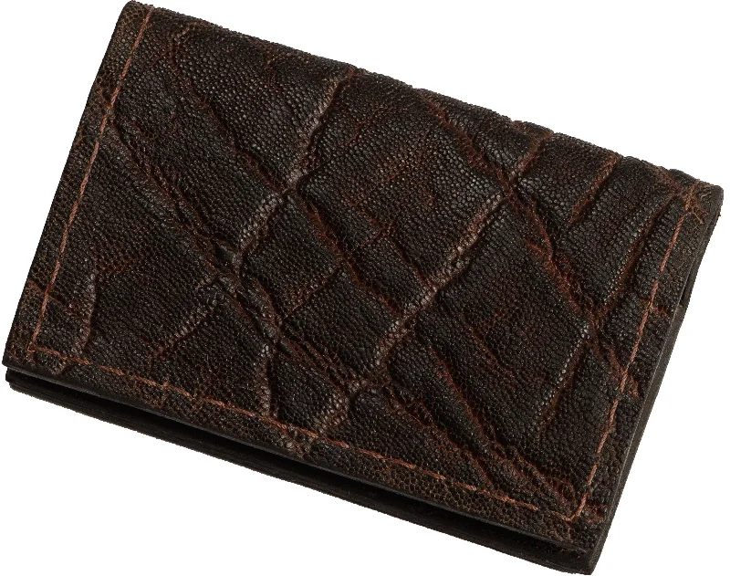 Price Slash Dark Brown Elephant Credit Card & Business Card Wallet
