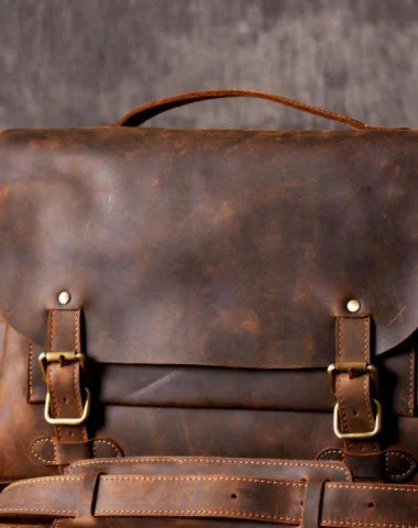 Weekend Offers That Amaze Handmade leather men Briefcase messenger vintage shoulder laptop bag vintage bag