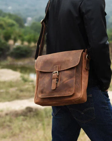 Weekend Deals That Sizzle Handmade leather men Briefcase messenger vintage shoulder laptop bag vintage bag