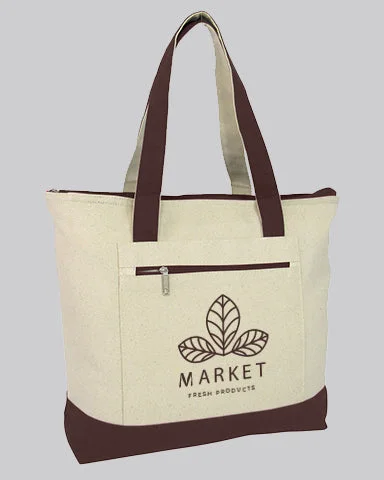 Crazy Deal Heavy Canvas Zippered Shopping Tote Bags Customized - Personalized Tote Bags With Your Logo - TG213 - Alternative Colors Crazy Deal Heavy Canvas Zippered Shopping Tote Bags Customized - Personalized Tote Bags With Your Logo - TG213 - Alternative Colors