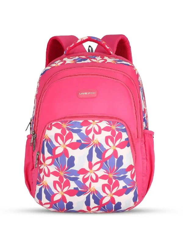 Exclusive Offers Lavie Sport Daylilies 39L Printed School Backpack with Rain cover for Girls Magenta Exclusive Offers Lavie Sport Daylilies 39L Printed School Backpack with Rain cover for Girls Magenta