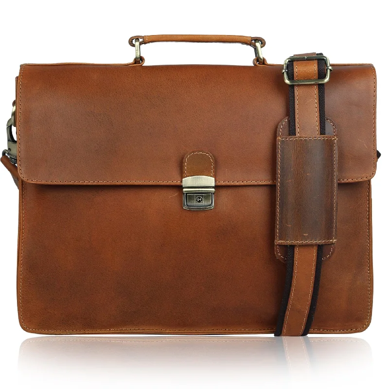 Weekend Extravaganza: Shop Now Leather briefcase 18 Inch Laptop Messenger Bags for Men and Women Best Office Briefcase Satchel Bag