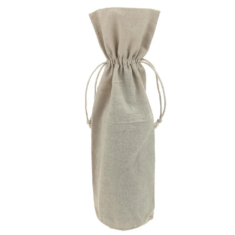 Unbeatable Prices Linen Drawstring Wine/Champagne Bottle Gift Bag, 15-inch