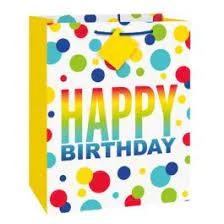 Score The Best Deals Before Monday Medium Polka Dot Happy Birthday Balloon Gift Bag