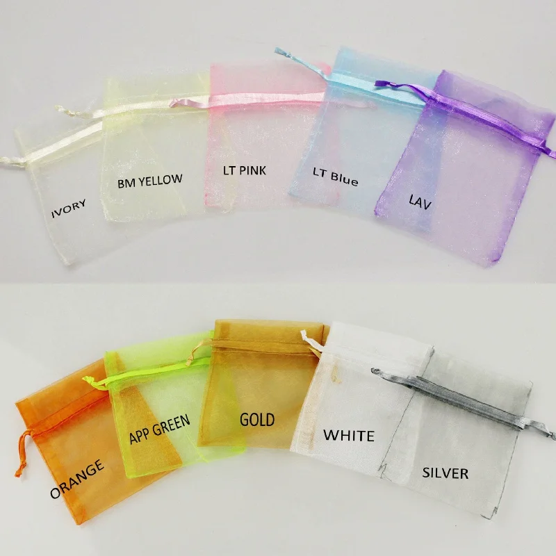 Amazing Deals Organza Favor Bags with Satin Drawstring, 12-count