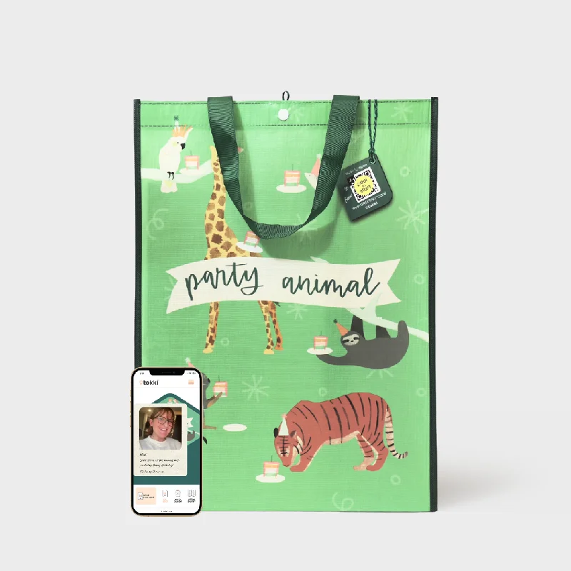 Shop Your Favorites Before They're Gone Party Animal | Extra-Large | Reusable Gift Bag + QR Greeting Card Shop Your Favorites Before They're Gone Party Animal | Extra-Large | Reusable Gift Bag + QR Greeting Card