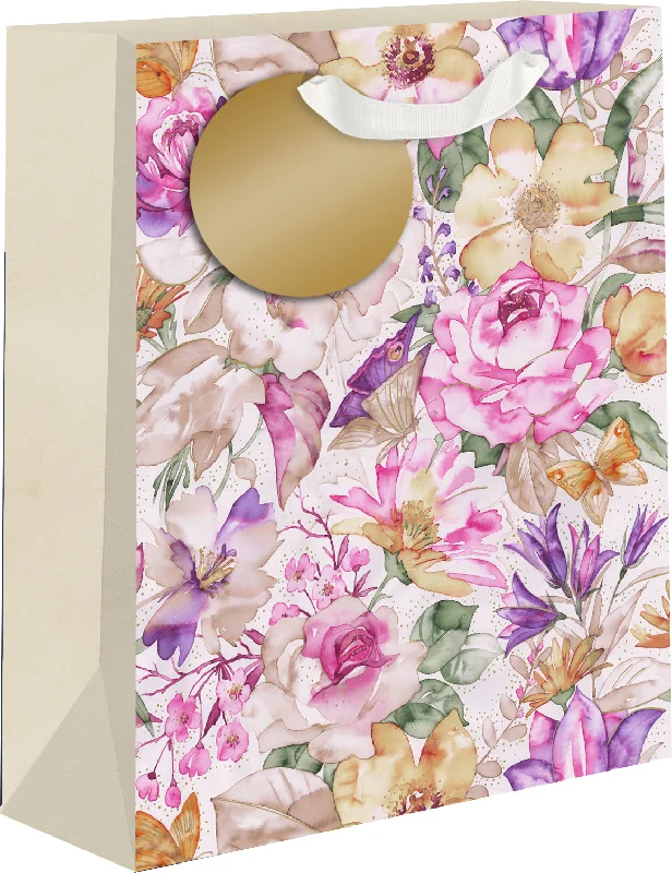 Big Discounts Pink Flowers Medium Gift Bag