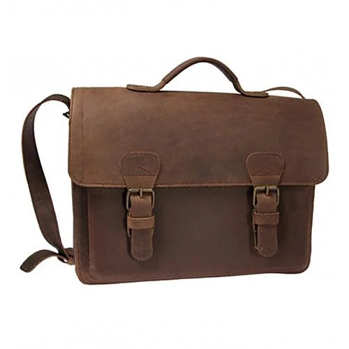 Daily Deals Ruitertassen Classic 2140 Leather Messenger Bag, Ranger Brown