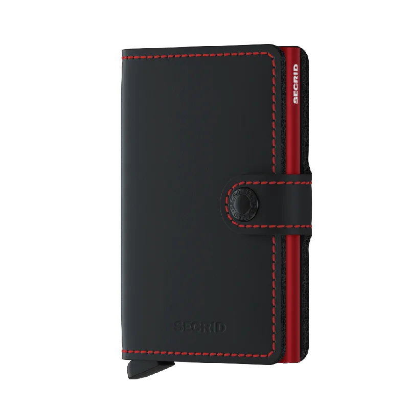 Early Access Secrid Mini Wallet - Matte Black-Red