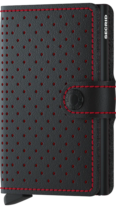 Shop and Save Secrid Mini Wallet - Perforated Black-Red
