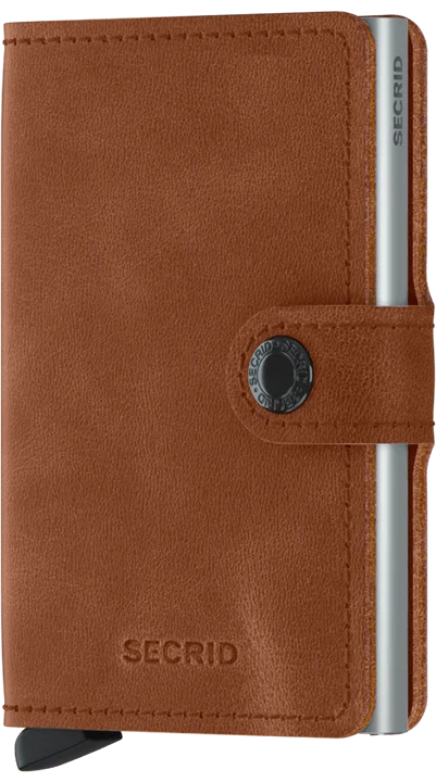 Stock Clearance Secrid Mini Wallet - Vintage Cognac Silver