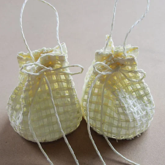 Deal of the Day Wedding Mini Woven Favor Bags, 3-inch, 12-count, White